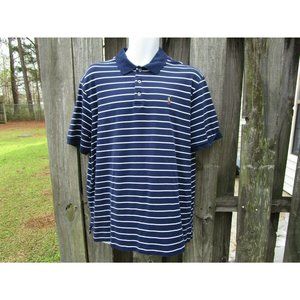 Polo Ralph Lauren Men's Classic Fit Cotton Navy Stripe Polo Shirt XL